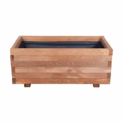 Tuintoppers Plantenbak met Worteldoek Bruin Grenen Hout 80 x 40 cm