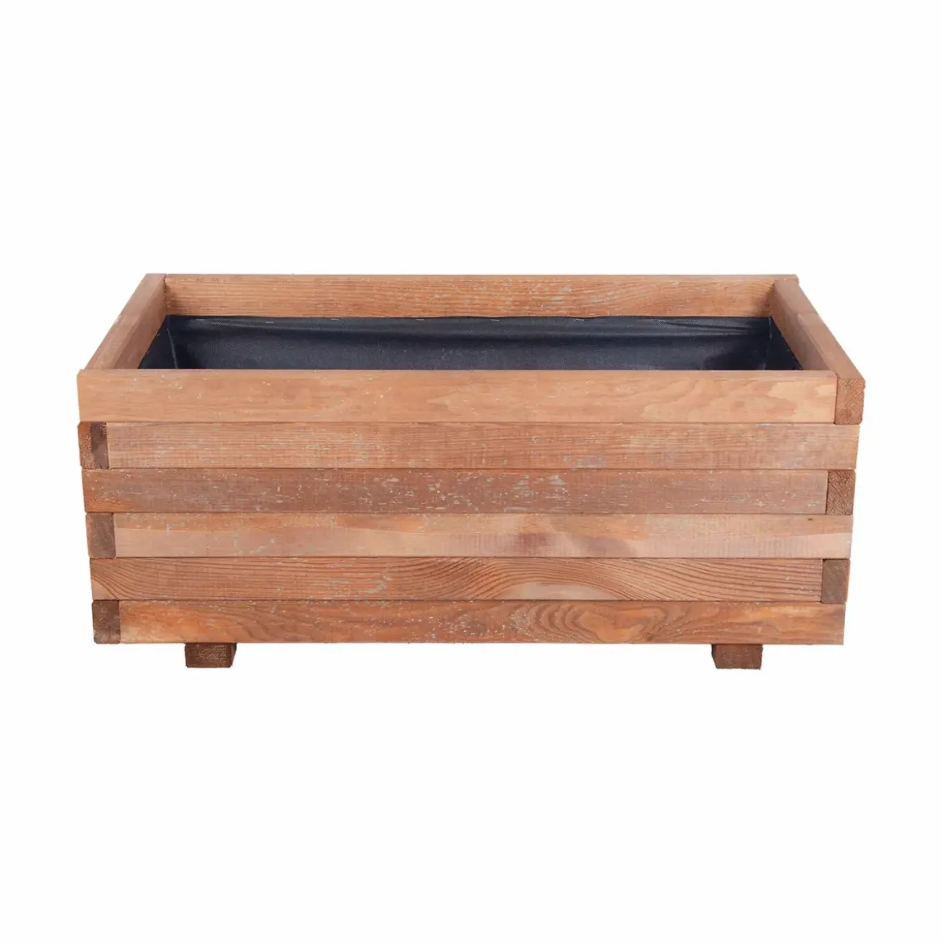 Tuintoppers Plantenbak met Worteldoek Bruin Grenen Hout 80 x 40 cm