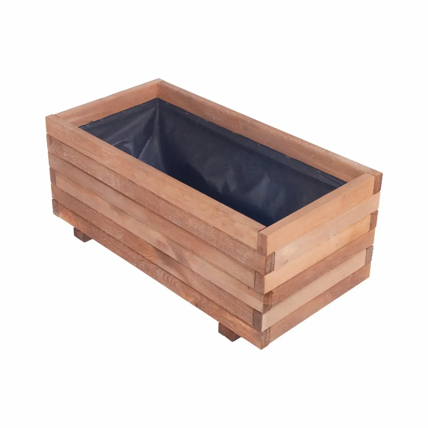 Tuintoppers Plantenbak met Worteldoek Bruin Grenen Hout 80 x 40 cm