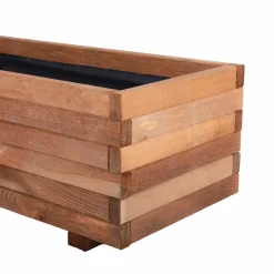 Tuintoppers Plantenbak met Worteldoek Bruin Grenen Hout 80 x 40 cm