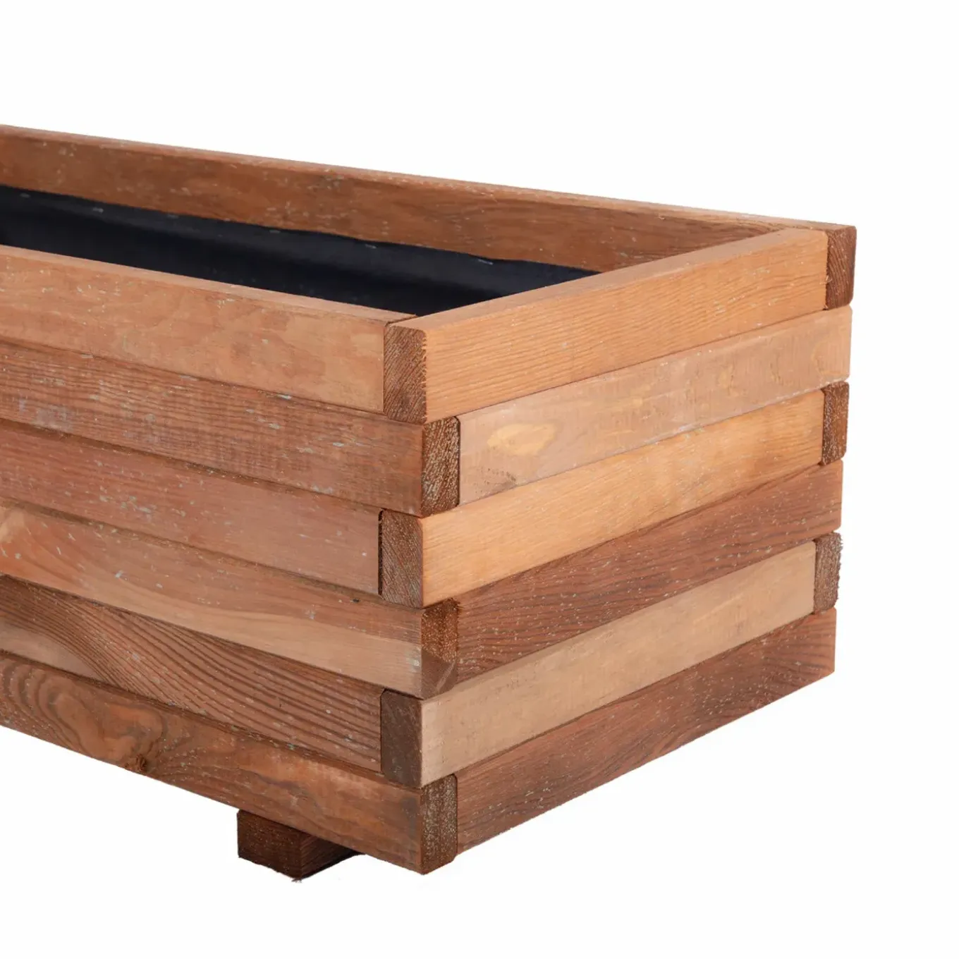 Tuintoppers Plantenbak met Worteldoek Bruin Grenen Hout 80 x 40 cm