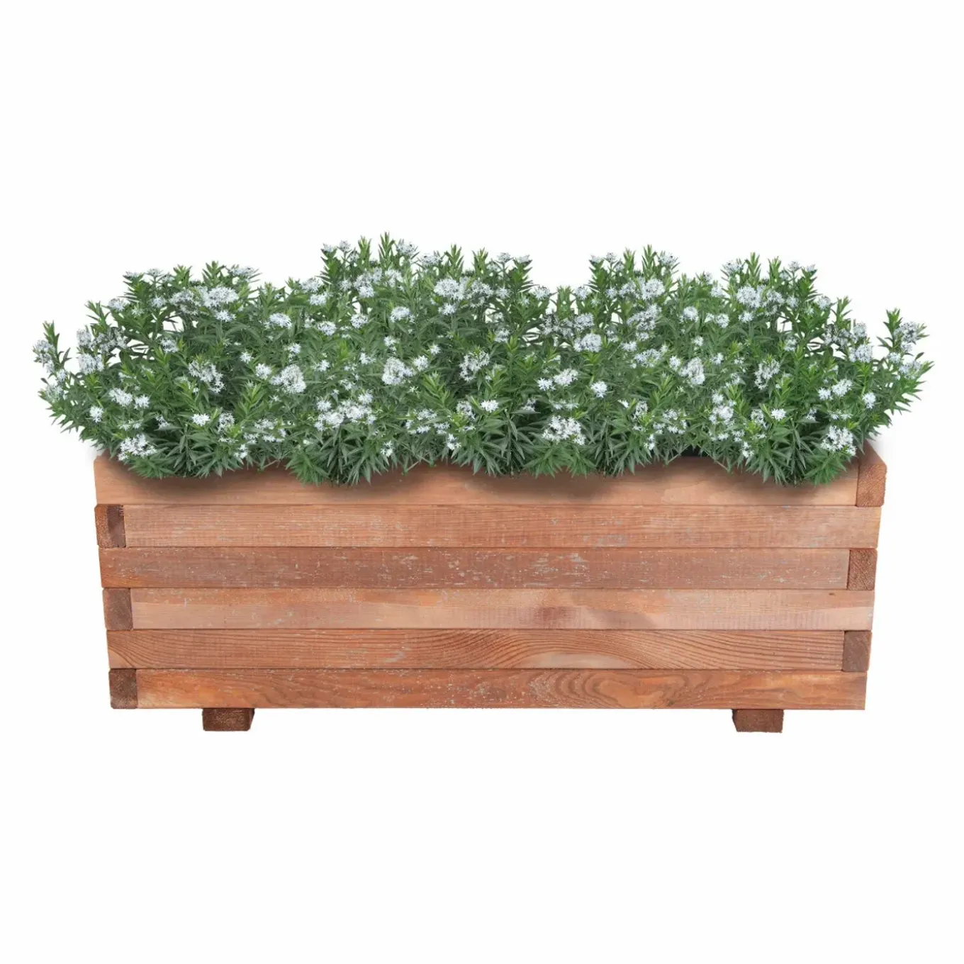 Tuintoppers Plantenbak met Worteldoek Bruin Grenen Hout 80 x 40 cm