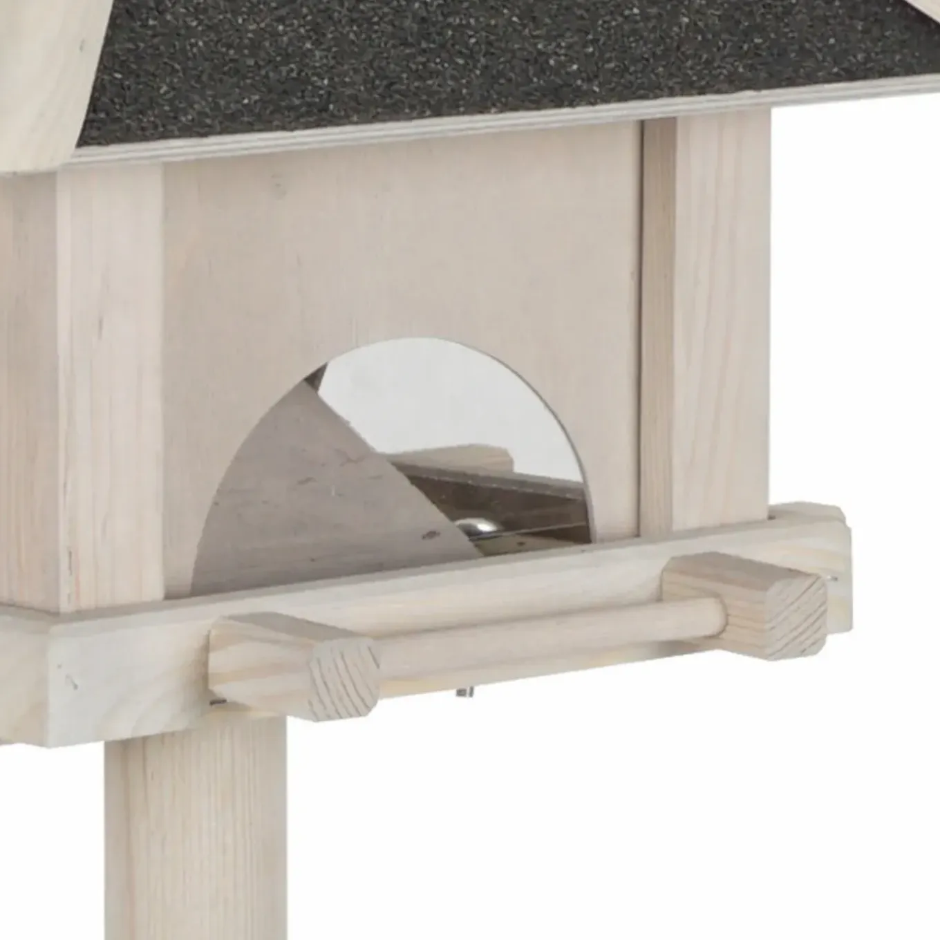 Tuintoppers Vogelvoederhuis Op Paal Met Bitumen Dak - Grey Wash