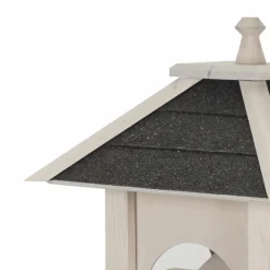 Tuintoppers Vogelvoederhuis Op Paal Met Bitumen Dak - Grey Wash