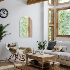 Tulup - Badkamerspiegel - Ovaal Afgesneden - 60x100 Cm - Wandspiegel