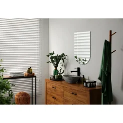 Tulup - Badkamerspiegel - Ovaal Afgesneden - 60x100 Cm - Wandspiegel