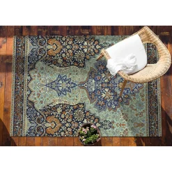 Tulup - Buitenkleed Balkon - Prachtige Turkse Details - Groente - 140x210 Cm - Tapijt Voor Buiten