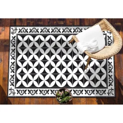 Tulup - Buitenkleed - Spaanse Tegels - Grijs - 60x90 Cm - Tapijt Terras Buiten