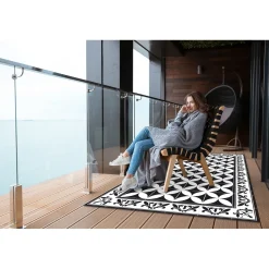 Tulup - Buitenkleed - Spaanse Tegels - Grijs - 60x90 Cm - Tapijt Terras Buiten