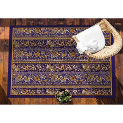 Tulup - Buitenkleed - Vintage Paisley - Blauw - 60x90 Cm - Tapijt Terras Buiten
