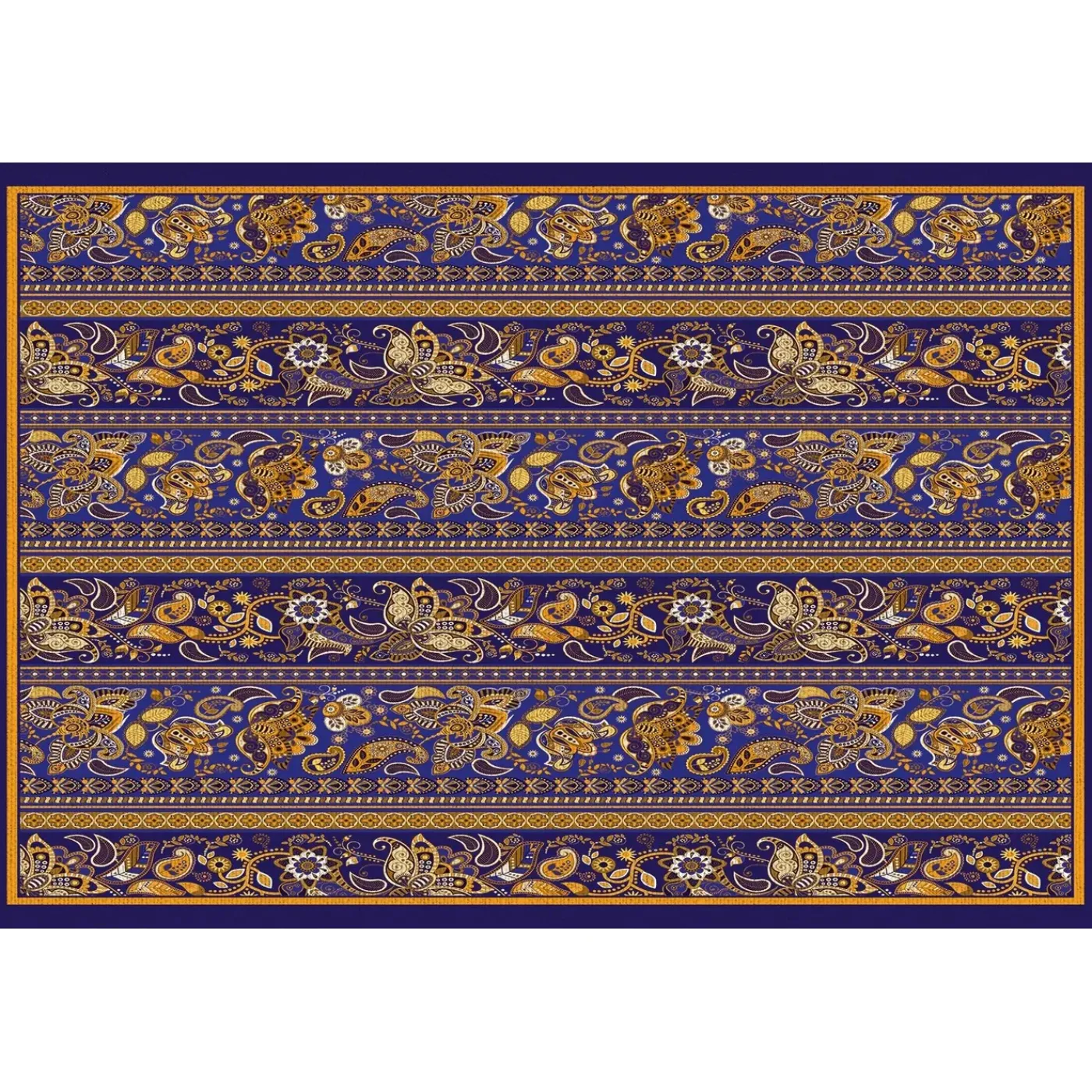 Tulup - Buitenkleed - Vintage Paisley - Blauw - 60x90 Cm - Tapijt Terras Buiten