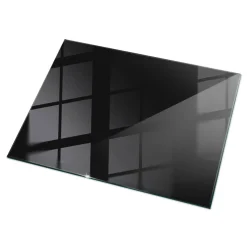 Tulup - Bureaublad - Rechthoek - Zwart - 120x80 Cm - Glazen Tafelblad - Eettafel