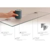 Tulup - Design Glazen Planchet Voor Toilet Mit Melkglas Effect - Halfitransparant - 100x13 Cm