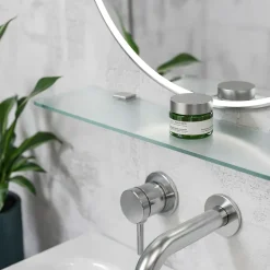 Tulup - Design Glazen Planchet Voor Toilet Mit Melkglas Effect - Halfitransparant - 100x13 Cm