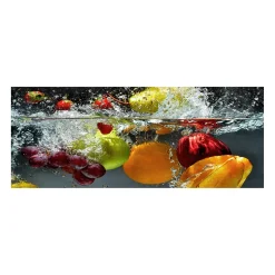 Tulup - Foto Glas - Fruit In Water - Veelkleurig - 125x50 Cm - Glasschilderij