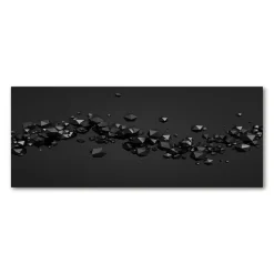 Tulup - Foto In Glas - 3d-abstractie - Zwart - 125x50 Cm - Schilderij Glas