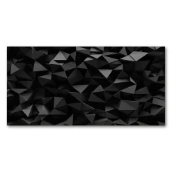 Tulup - Glas Foto - 3d-abstractie - Zwart - 140x70 Cm - Schilderij Op Glas