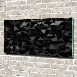 Tulup - Glas Foto - 3d-abstractie - Zwart - 140x70 Cm - Schilderij Op Glas