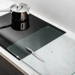 Tulup - Glas Snijplank - Rechthoek - Transparant - 60x52 Cm - Dienblad Antislip - Broodplank