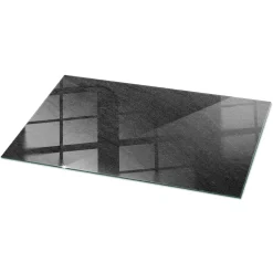 Tulup - Glazen Eettafel - Vierkant - Ecru - 140x70 Cm - Glazen Tafelblad - Bureaublad