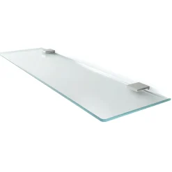 Tulup - Glazen Planchet Voor De Badkamer - Halfitransparant - 40x13 Cm - Melkglas Effect