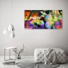 Tulup - Glazen Schilderij - Kleurrijke Bloemen - Veelkleurig - 120x60 Cm - Glas Foto