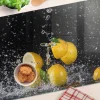 Tulup - Glazen Snijplank - Citroenen En Water - Geel - 80x52 Cm - Dienblad Antislip - Broodplank