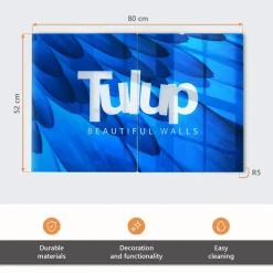 Tulup - Glazen Snijplankenset - Waterlelies - Wit - 2 St 40x52 Cm - Glazen Dienblad