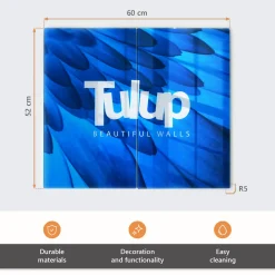 Tulup - Glazen Snijplankenset - Hout - Grijs - 2 St 30x52 Cm - Antislip Dienblad - Broodplankjes