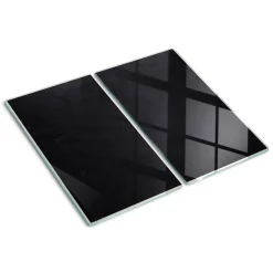 Tulup - Glazen Snijplankenset - Prikbord - Zwart - 2 St 30x52 Cm - Broodplank - Dienblad Glas