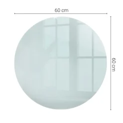 Tulup - Glazen Tafelblad - Vierkant - Transparant - 60 Cm - Glasplaat - Bureaublad