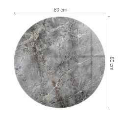 Tulup - Glazen Tafelblad - Vierkant - Zwart - 80 Cm - Glasplaat - Bureaublad
