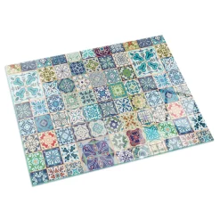 Tulup - Kachel Vloerplaat - Rechthoekig - Blauw - 60x40 Cm - Plaat Voor Onder Houtkachel