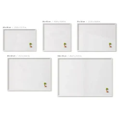 Tulup - Magnetisch Bord Voor Reismagneten - Witte Lijst - Wit - 60x40 Cm - Rechthoekig