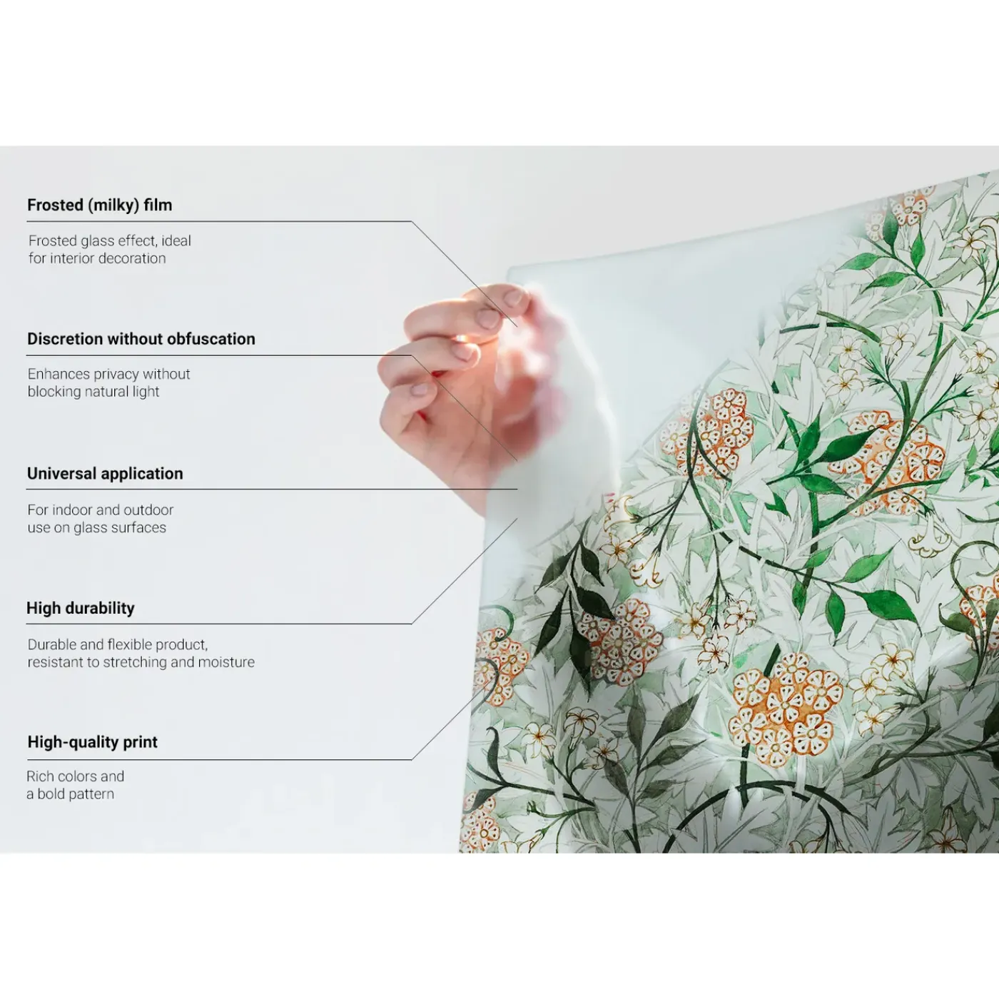 Tulup - Plakfolie Op Raam - Groene Symmetrie - Groene - 100x146 Cm - Raamfolie Anti Inkijk
