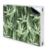 Tulup - Radiator Afdekmat - Donkere Bladeren - Blauw - 110x60 Cm - Magnetische Radiatormat