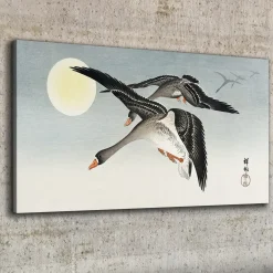 Tulup - Schilderij Canvas - Vogels In De Lucht - Veelkleurig - 100x50 Cm - Canvas Doek Foto
