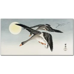 Tulup - Schilderij Canvas - Vogels In De Lucht - Veelkleurig - 100x50 Cm - Canvas Doek Foto