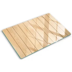 Tulup - Snijplank Glas - Hout - Beige - 80x52 Cm - Broodplank - Dienblad Rechthoek