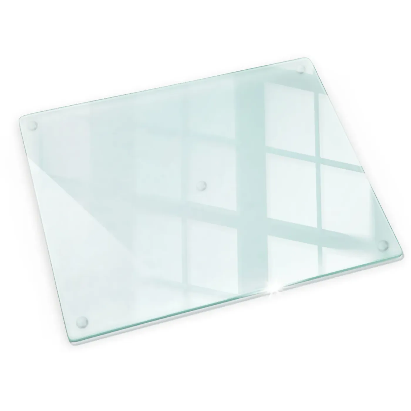Tulup - Snijplank Glas - Rechthoek - Transparant - 52x40 Cm - Broodplank - Antislip Dienblad