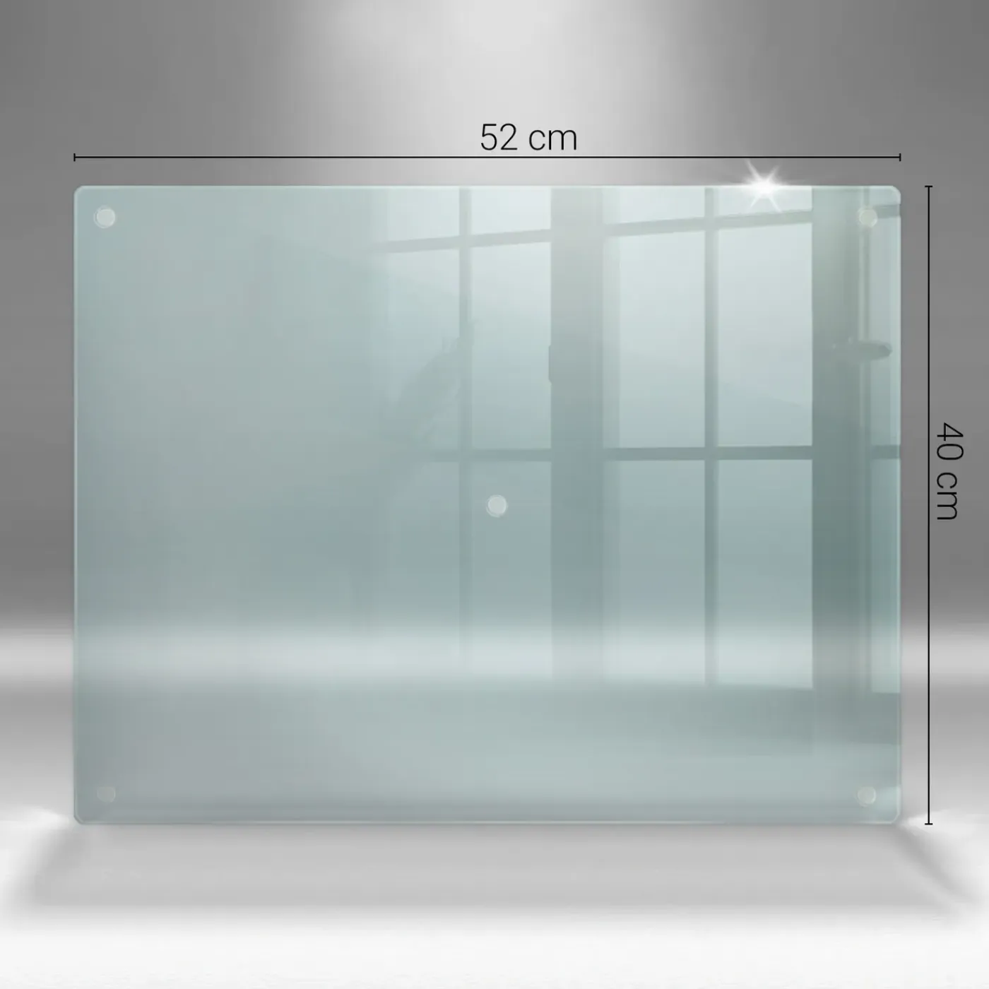 Tulup - Snijplank Glas - Rechthoek - Transparant - 52x40 Cm - Broodplank - Antislip Dienblad