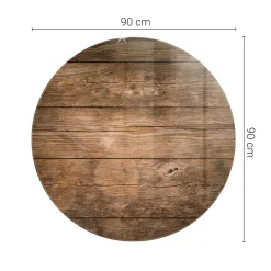 Tulup - Tafelblad Rechthoek - Vierkant - Zwart - 90 Cm - Glasplaat - Bureaublad
