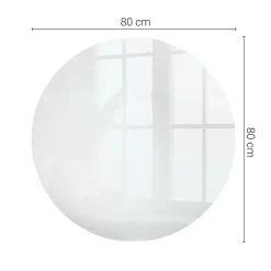 Tulup - Tafelblad - Vierkant - Zwart - 80 Cm - Glasplaat - Bureaublad