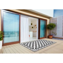 Tulup - Tapijt Buiten - Spaanse Tegels - Grijs - 150x225 Cm - Buitenkleed Balkon