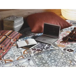 Tulup - Tapijt Vinyl - Rechthoek - Veelkleurig - 150x225 Cm - Pvc Mat - Portugese Tegels - Textuur