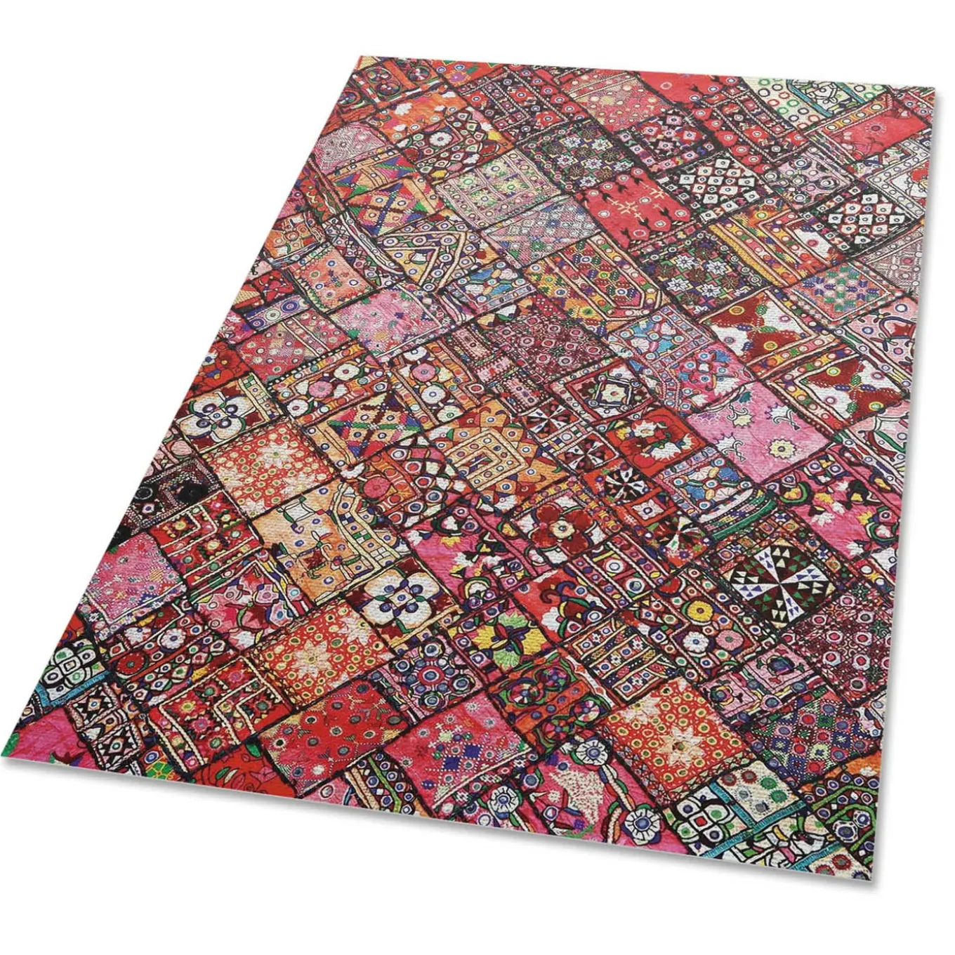 Tulup - Tapijt Voor Buiten - Patchwork Mozaïek - Rood - 60x90 Cm - Buiten Tapijt