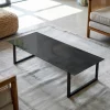 Tulup - Terrastafel - Rechthoek - Beige - 125x50 Cm - Glazen Tafelblad - Bureaublad
