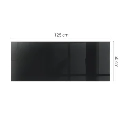 Tulup - Terrastafel - Rechthoek - Beige - 125x50 Cm - Glazen Tafelblad - Bureaublad