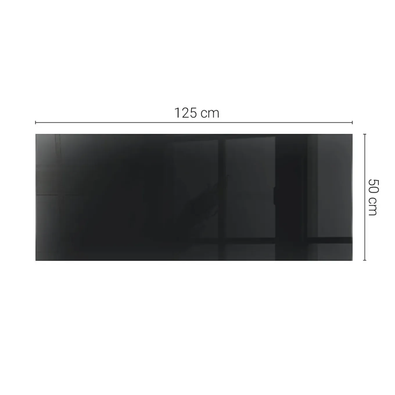 Tulup - Terrastafel - Rechthoek - Beige - 125x50 Cm - Glazen Tafelblad - Bureaublad