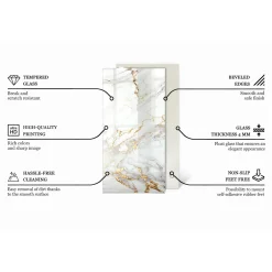 Tulup - Terrastafel - Ronde - Zwart - 120x60 Cm - Glazen Tafelblad - Bureaublad